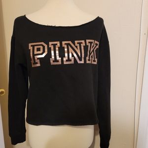 Pink off shoulder sweater xs